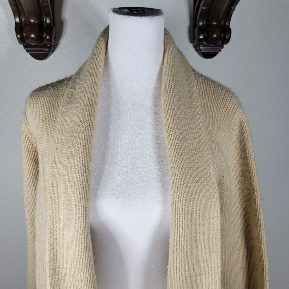 Designers Originals M Women Luxelon Open front cardigan fringe hem - Picture 3 of 8